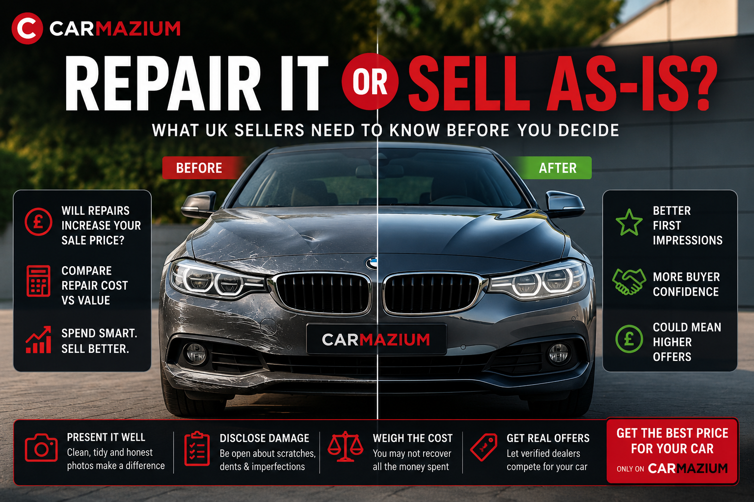 Should You Repair Scratches and Dents Before Selling Your Car?