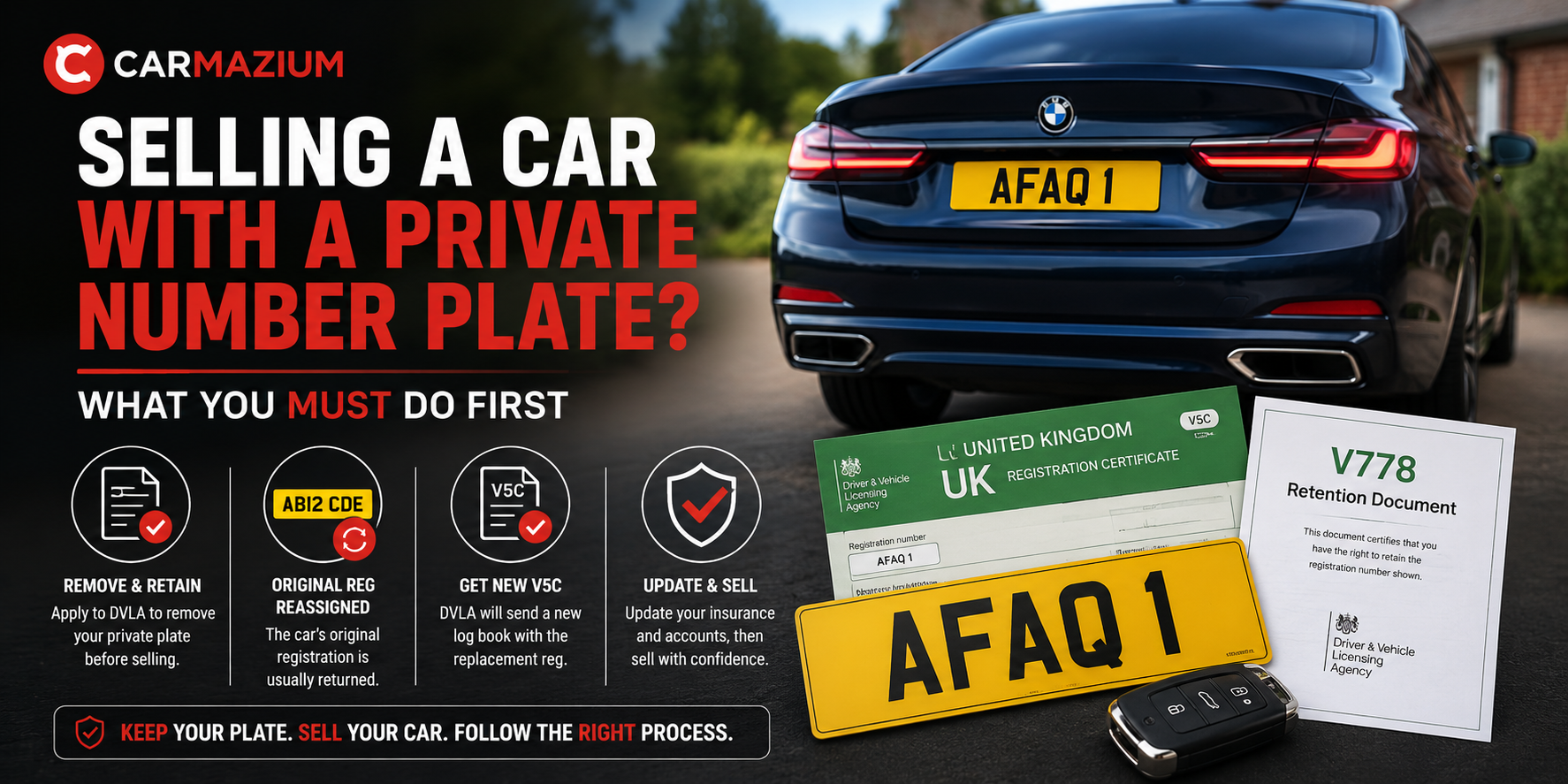 Selling a Car With a Private Number Plate: What You Must Do First